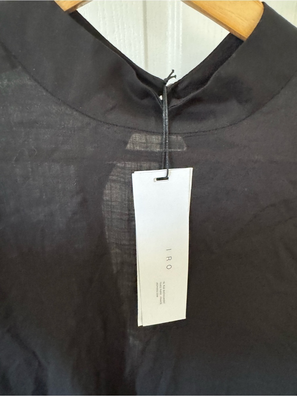 IRO Black High-Neck Short Sleeve Tunic - Picture 2 of 4